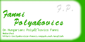 fanni polyakovics business card